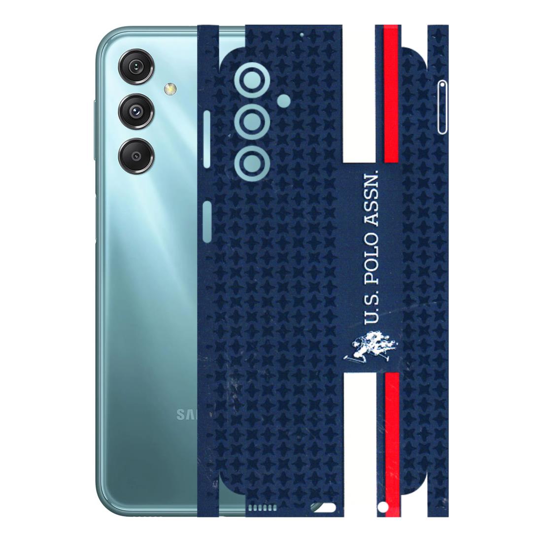 Samsung M/F/Note/Flip and C Phone Skins (All Models) - US POLO Designer Brand - 3D Embossed Finish (L-65) Samsung Galaxy M34 (5G)