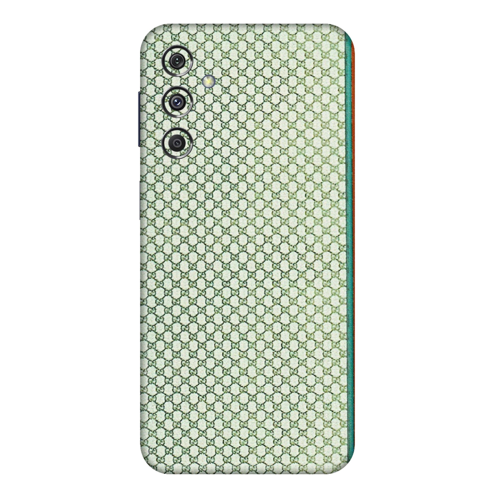 Samsung M/F/Note/Flip and C Phone Skins (All Models) - Gucci Fabric Pattern - 3D Embossed Finish (L-73) Samsung Galaxy M34 (5G)