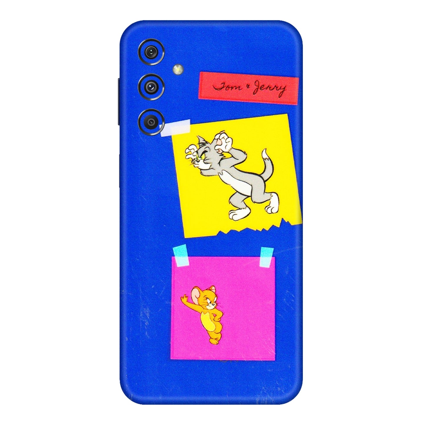 Samsung M/F/Note/Flip and C Phone Skins (All Models) - Tom N Jerry Sticky Notes - 3D Embossed Finish (L-88) Samsung Galaxy M34 (5G)