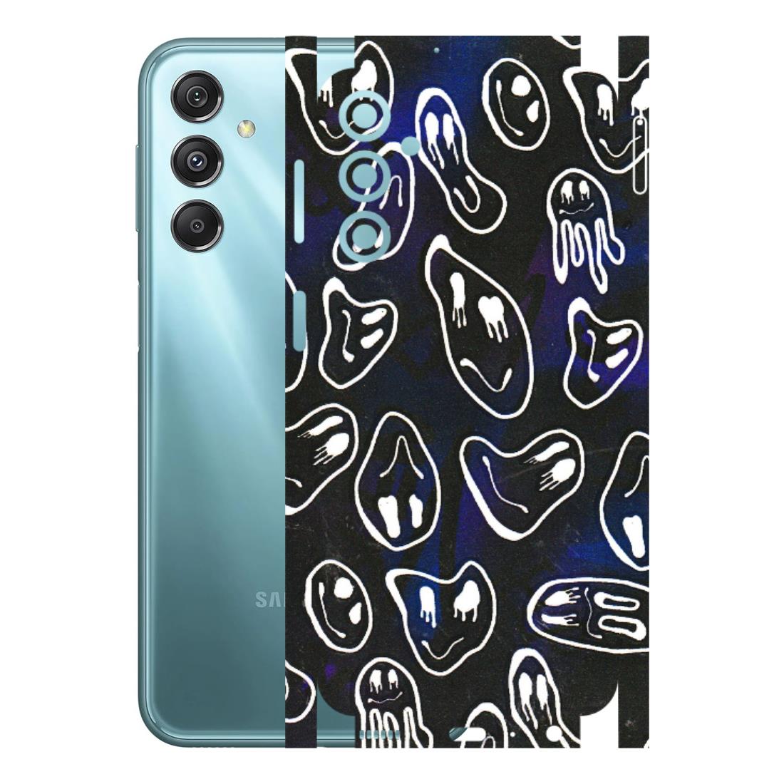 Samsung M/F/Note/Flip and C Phone Skins (All Models) - Distorted Smileys - 3D Embossed Finish (L-92) Samsung Galaxy M34 (5G)