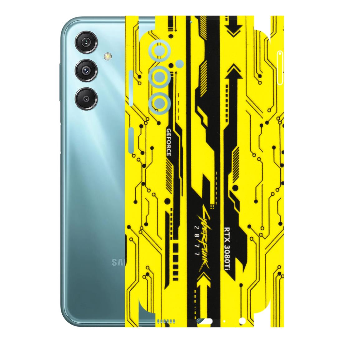 Samsung M/F/Note/Flip and C Phone Skins (All Models) - Yellow Cyberpunk - 3D Embossed Finish (L-93) Samsung Galaxy M34 (5G)