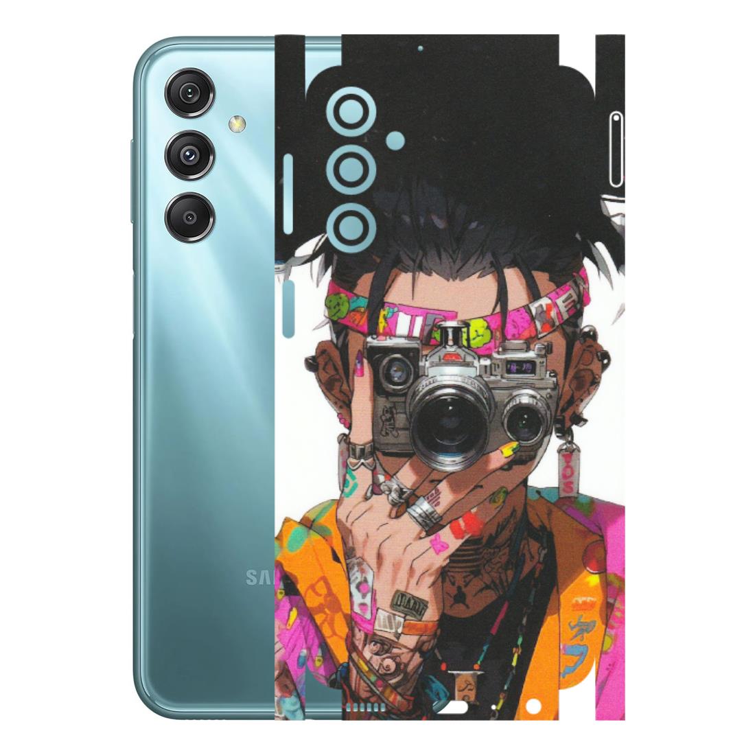Samsung M/F/Note/Flip and C Phone Skins (All Models) - Camera Lover Girl - Matte Finish (M-09) Samsung Galaxy M34 (5G)