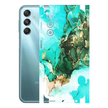 Samsung M/F/Note/Flip and C Phone Skins (All Models) - The Blue Gold Marble - Matte Finish (M-124) Samsung Galaxy M34 (5G)