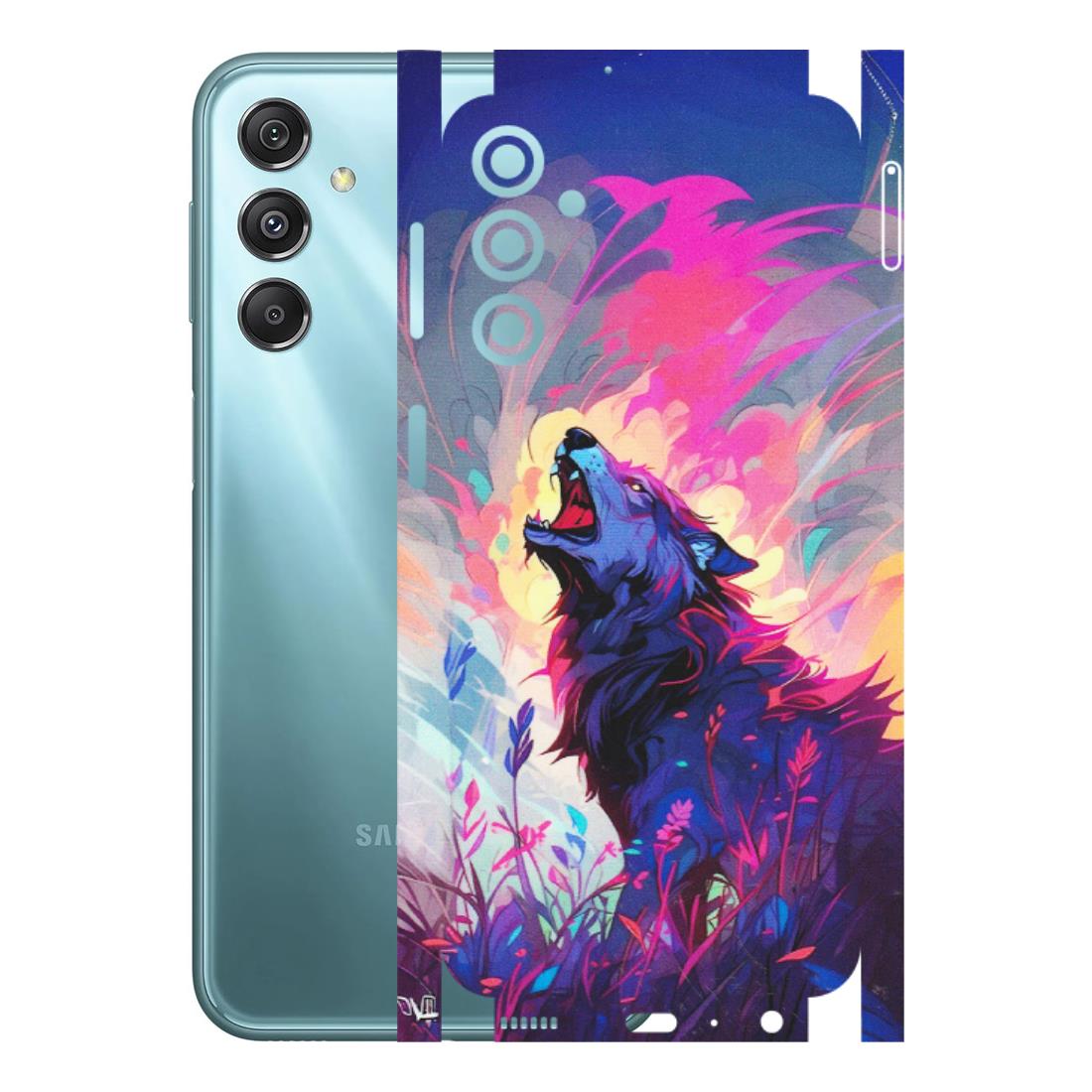 Samsung M/F/Note/Flip and C Phone Skins (All Models) - New Wild Wolf Abstract - Matte Finish (M-125) Samsung Galaxy M34 (5G)