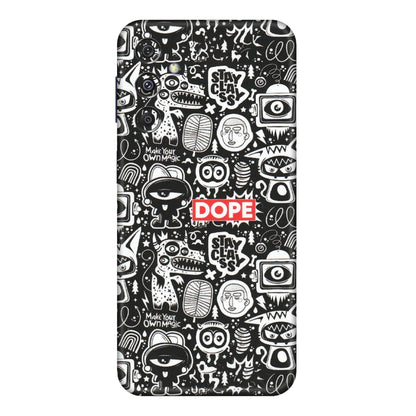 Samsung M/F/Note/Flip and C Phone Skins (All Models) - Dope Stay Classy Black Doodles - Matte Finish (M-126) Samsung Galaxy M34 (5G)
