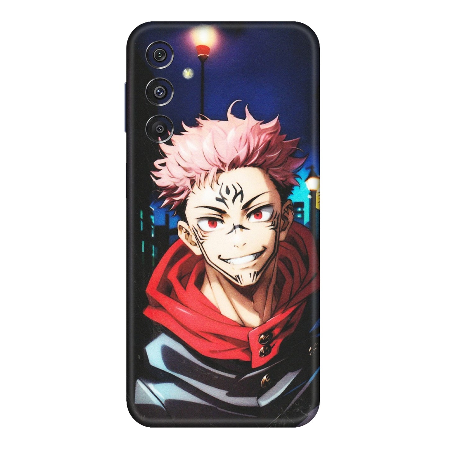 Samsung M/F/Note/Flip and C Phone Skins (All Models) - Yuji Itadori Funny Face Anime - Matte Finish (M-152) Samsung Galaxy M34 (5G)