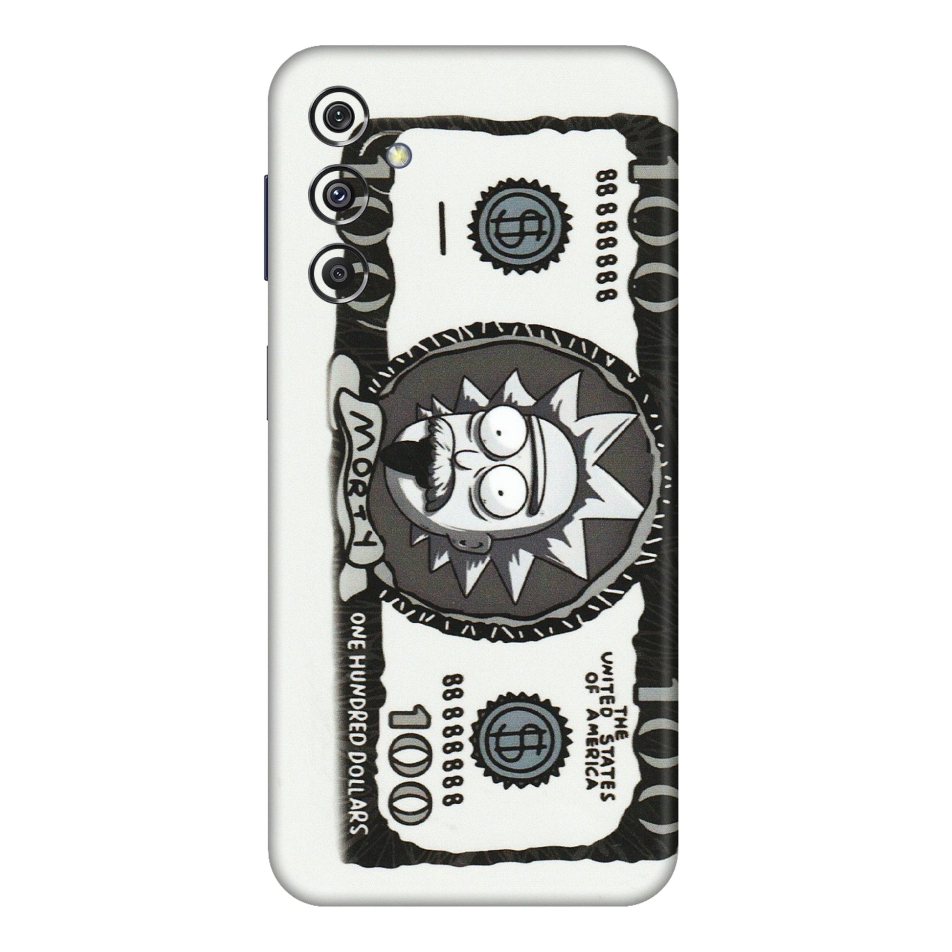 Samsung M/F/Note/Flip and C Phone Skins (All Models) - Rick And Morty Hundred Dollar Anime - Matte Finish (M-161) Samsung Galaxy M34 (5G)