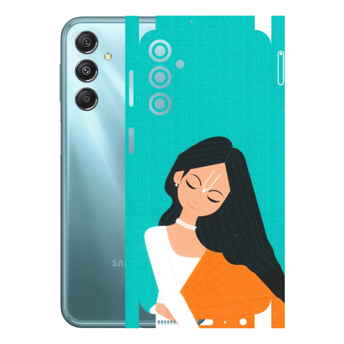 Samsung M/F/Note/Flip and C Phone Skins (All Models) - Radhe Radhe With Hindu Symbol - Matte Finish (M-164) Samsung Galaxy M34 (5G)