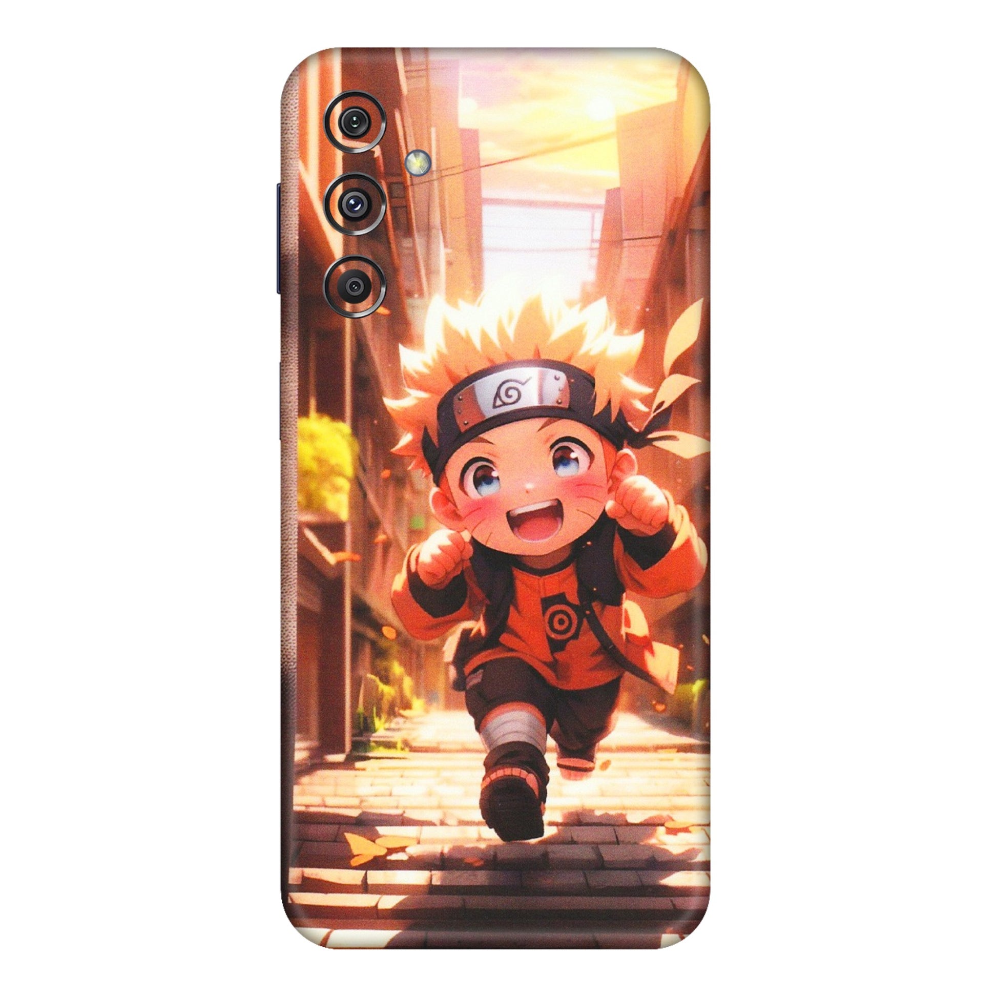Samsung M/F/Note/Flip and C Phone Skins (All Models) - Naruto Cute Toon Running - Matte Finish (M-04) Samsung Galaxy M34 (5G)