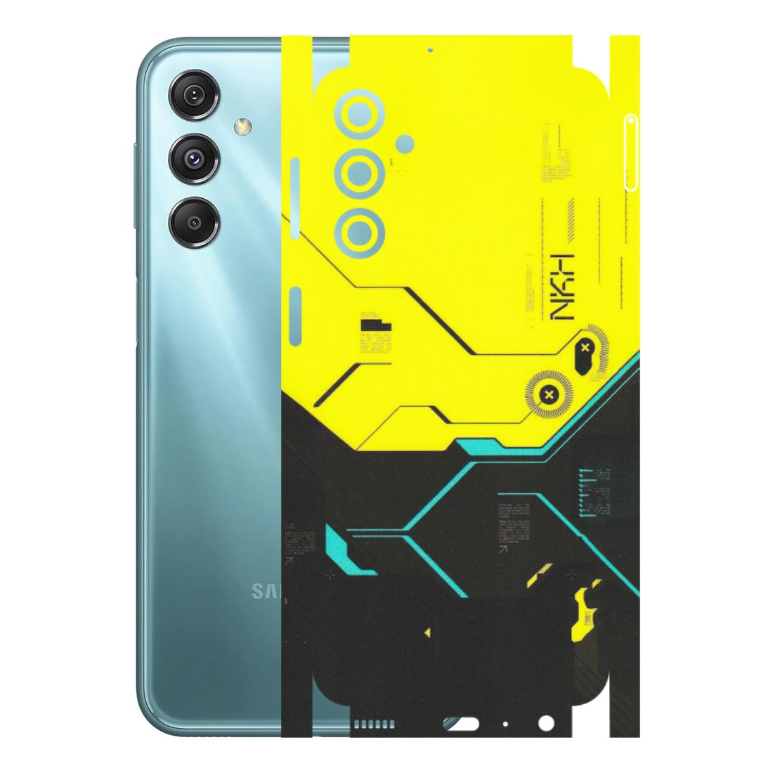 Samsung M/F/Note/Flip and C Phone Skins (All Models) - Black Yellow Technica - Matte Finish (M-53) Samsung Galaxy M34 (5G)