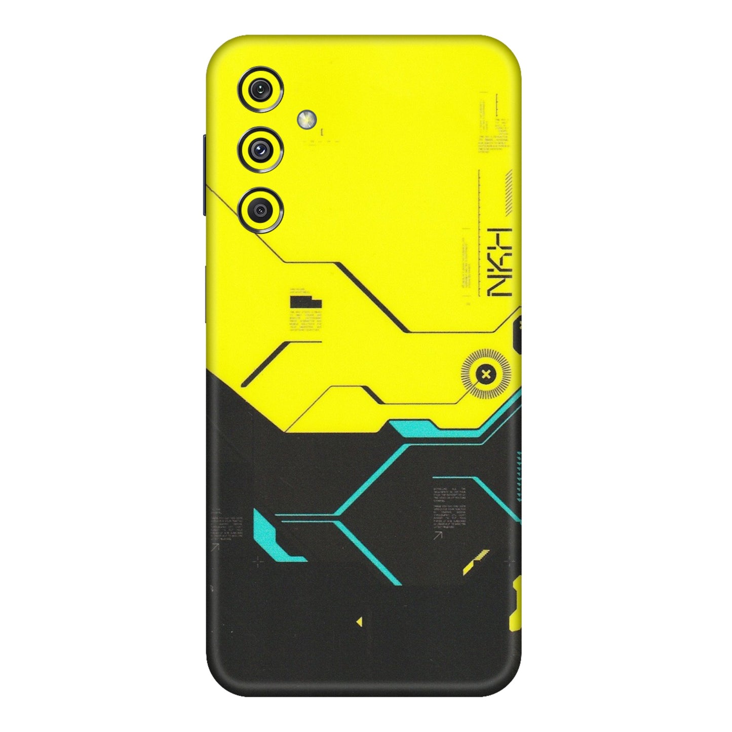Samsung M/F/Note/Flip and C Phone Skins (All Models) - Black Yellow Technica - Matte Finish (M-53) Samsung Galaxy M34 (5G)