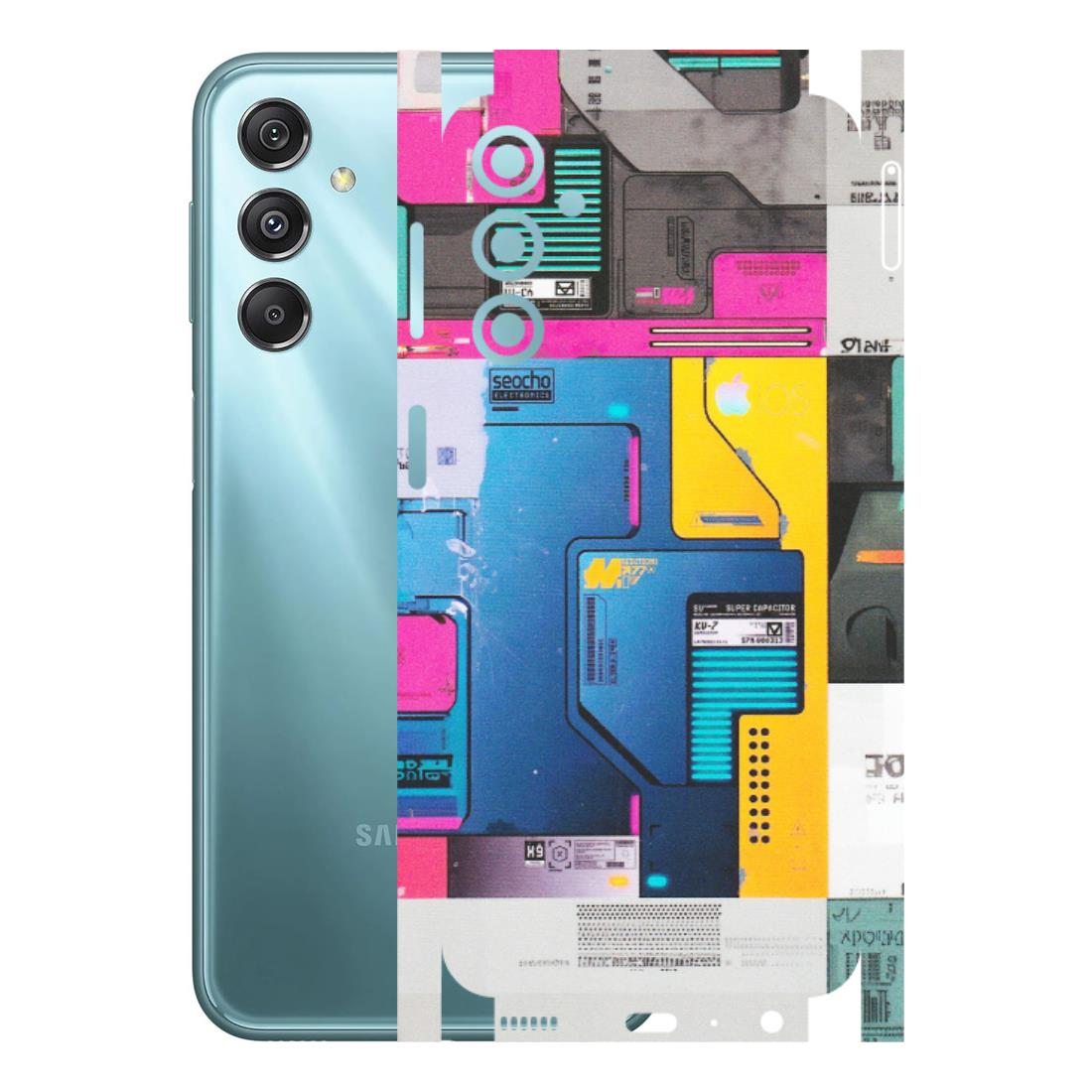 Samsung M/F/Note/Flip and C Phone Skins (All Models) - Colourfull Motherboard Internals - Matte Finish (M-55) Samsung Galaxy M34 (5G)
