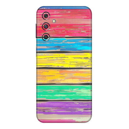 Samsung M/F/Note/Flip and C Phone Skins (All Models) - Multi Colour Wooden Wall - Matte Finish (M-96) Samsung Galaxy M34 (5G)
