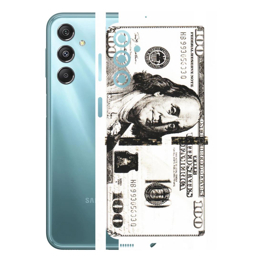 Samsung M/F/Note/Flip and C Phone Skins (All Models) - 100 Dollar Currency - Transparent Finish (T-01) Samsung Galaxy M34 (5G)