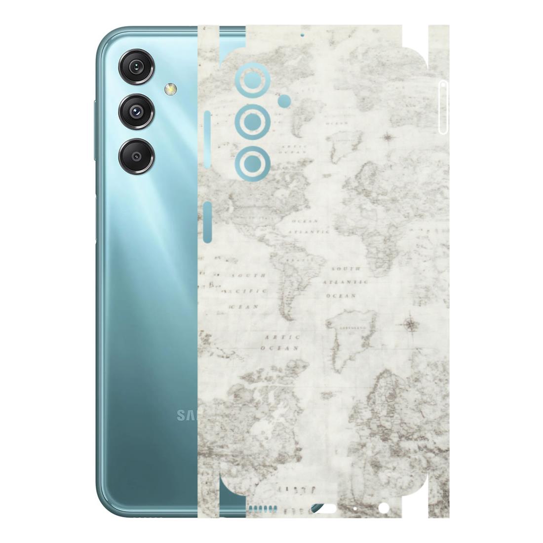 Samsung M/F/Note/Flip and C Phone Skins (All Models) - World Travel Map - Transparent Finish (T-04) Samsung Galaxy M34 (5G)