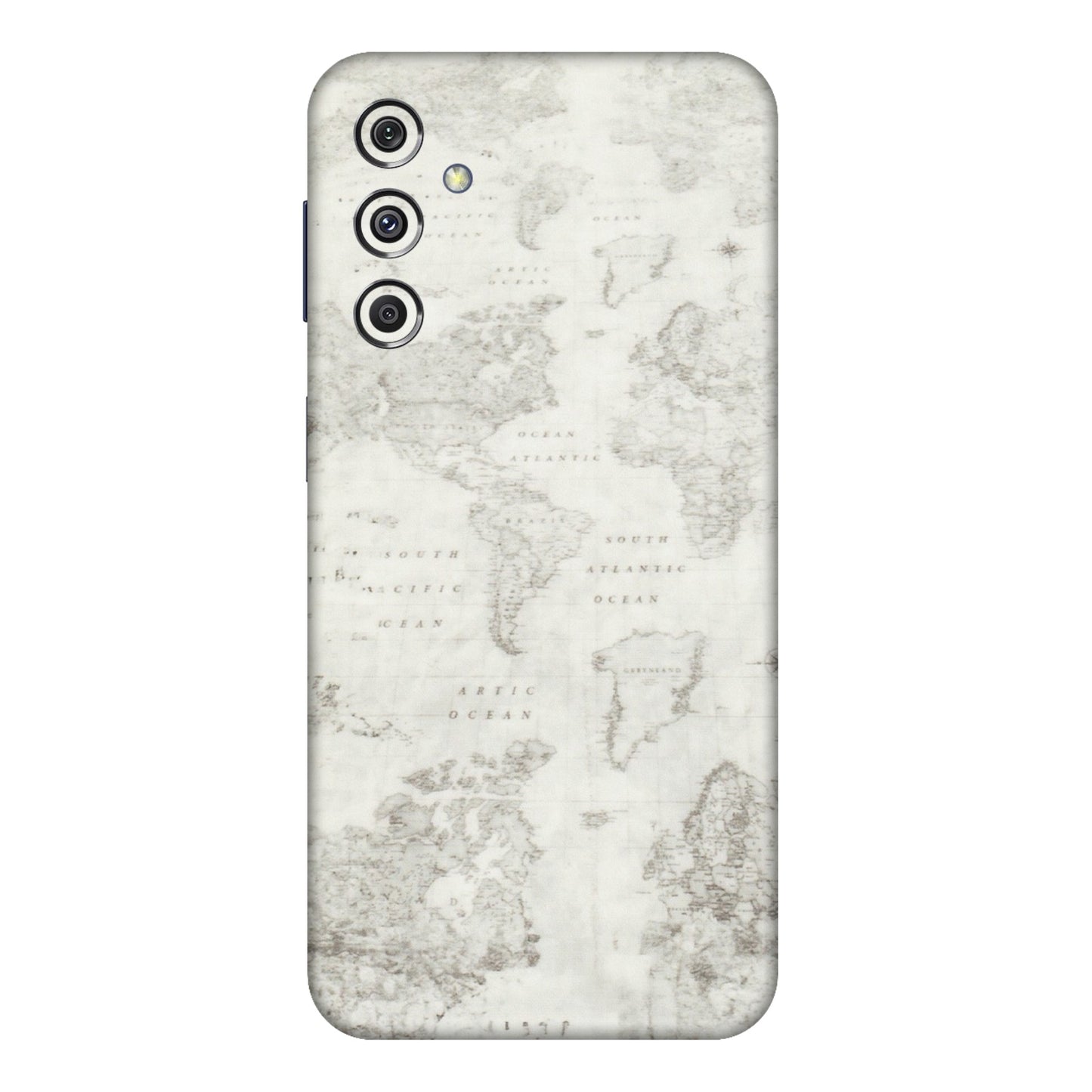 Samsung M/F/Note/Flip and C Phone Skins (All Models) - World Travel Map - Transparent Finish (T-04) Samsung Galaxy M34 (5G)