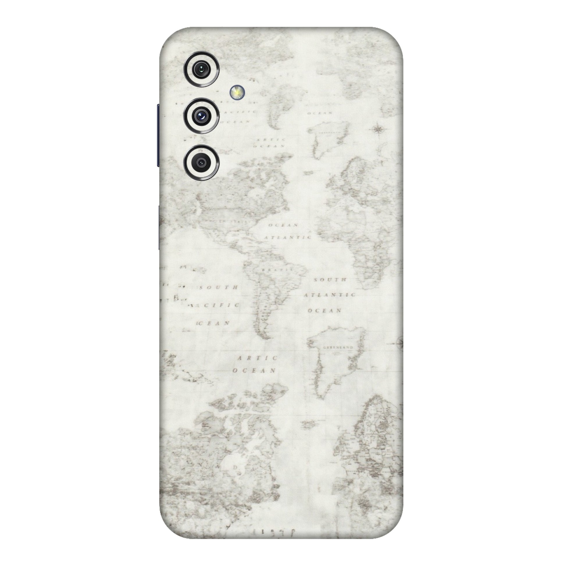 Samsung M/F/Note/Flip and C Phone Skins (All Models) - World Travel Map - Transparent Finish (T-04) Samsung Galaxy M34 (5G)
