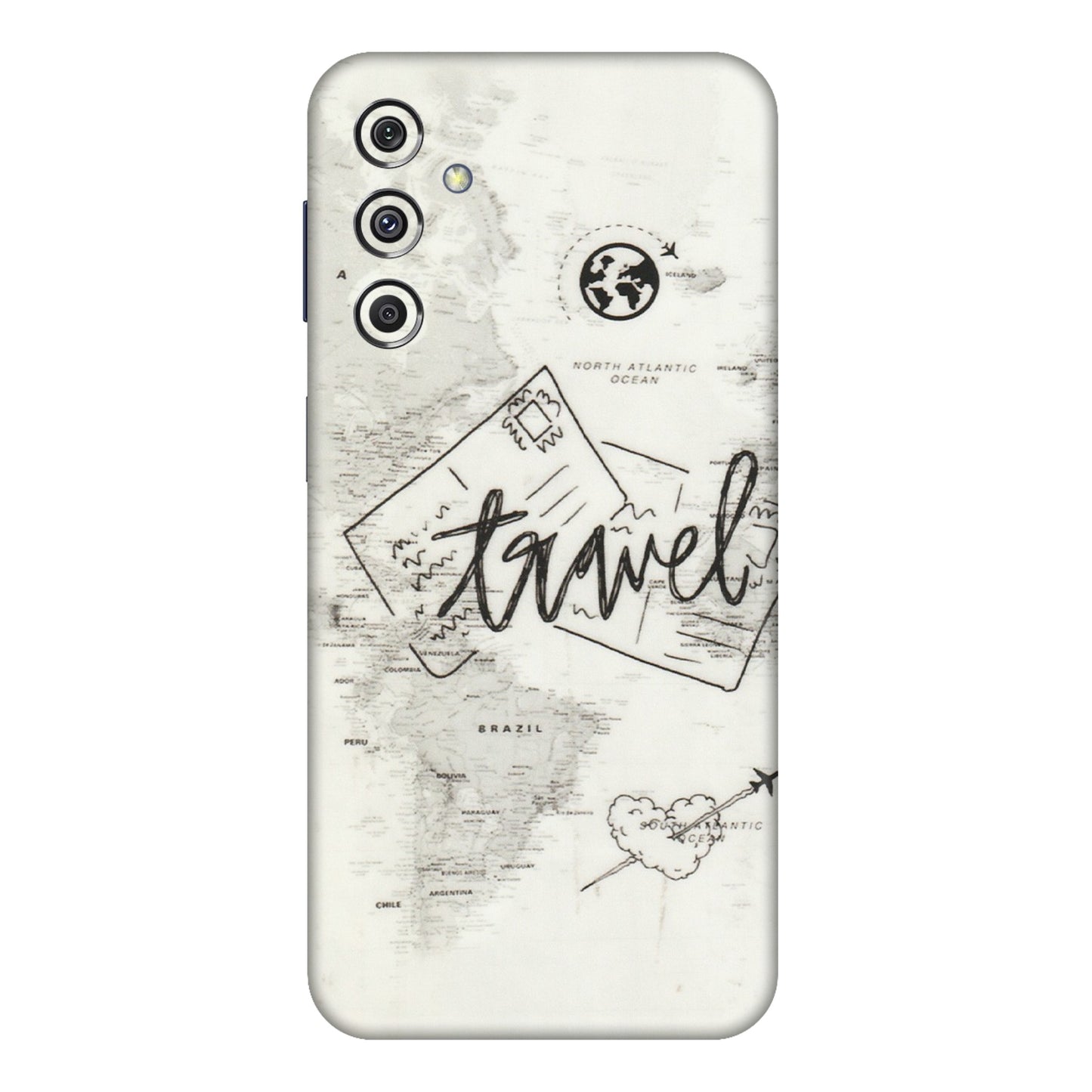 Samsung M/F/Note/Flip and C Phone Skins (All Models) - Travel Ticket - Transparent Finish (T-06) Samsung Galaxy M34 (5G)
