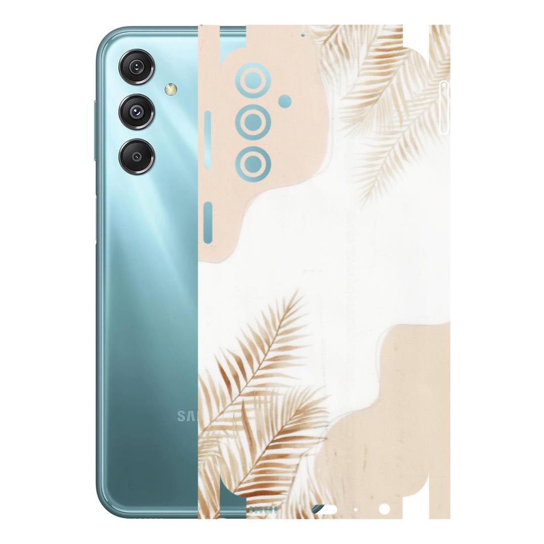 Samsung M/F/Note/Flip and C Phone Skins (All Models) - Gold Petals Abstract - Transparent Finish (T-08) Samsung Galaxy M34 (5G)