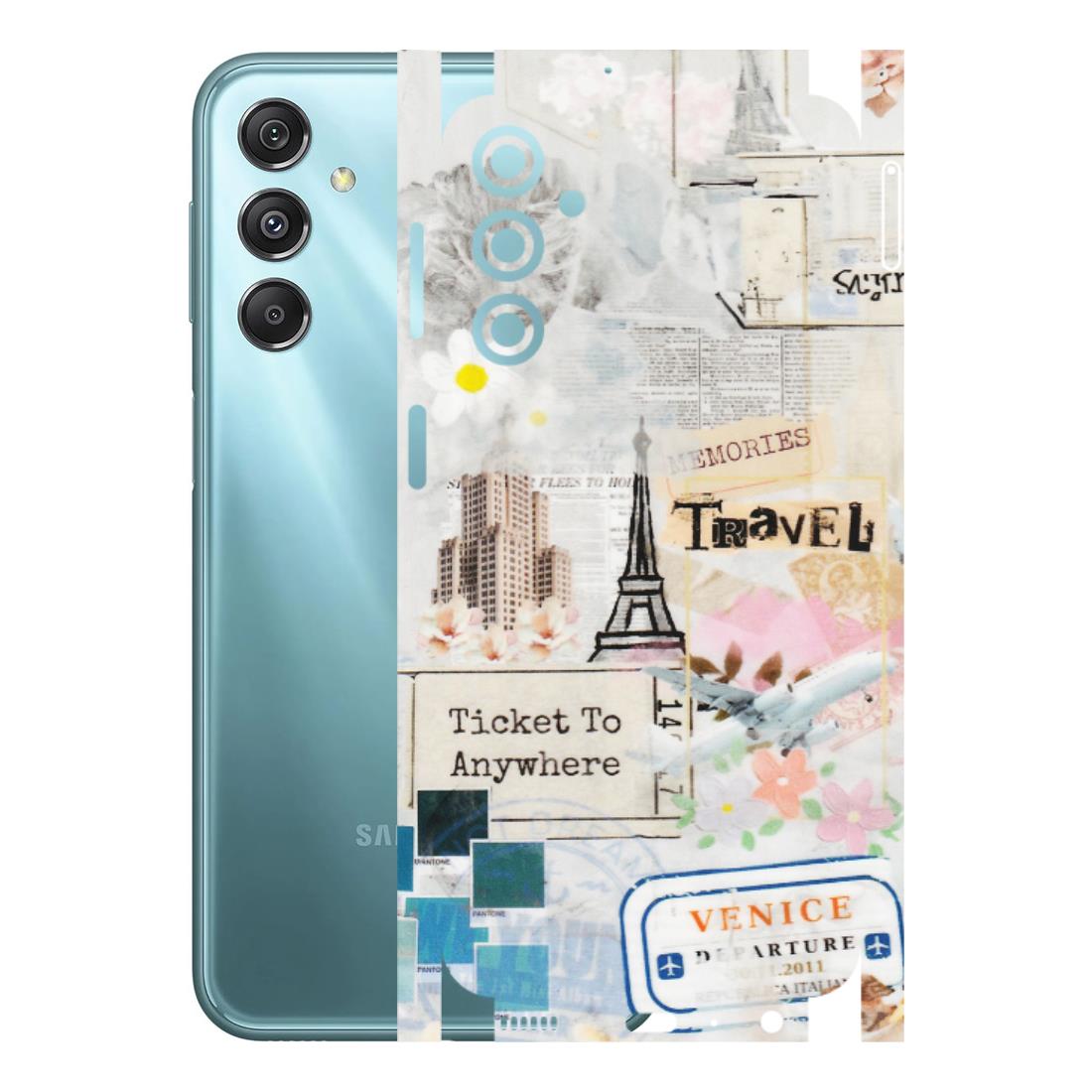 Samsung M/F/Note/Flip and C Phone Skins (All Models) - Travel Memories - Transparent Finish (T-09) Samsung Galaxy M34 (5G)