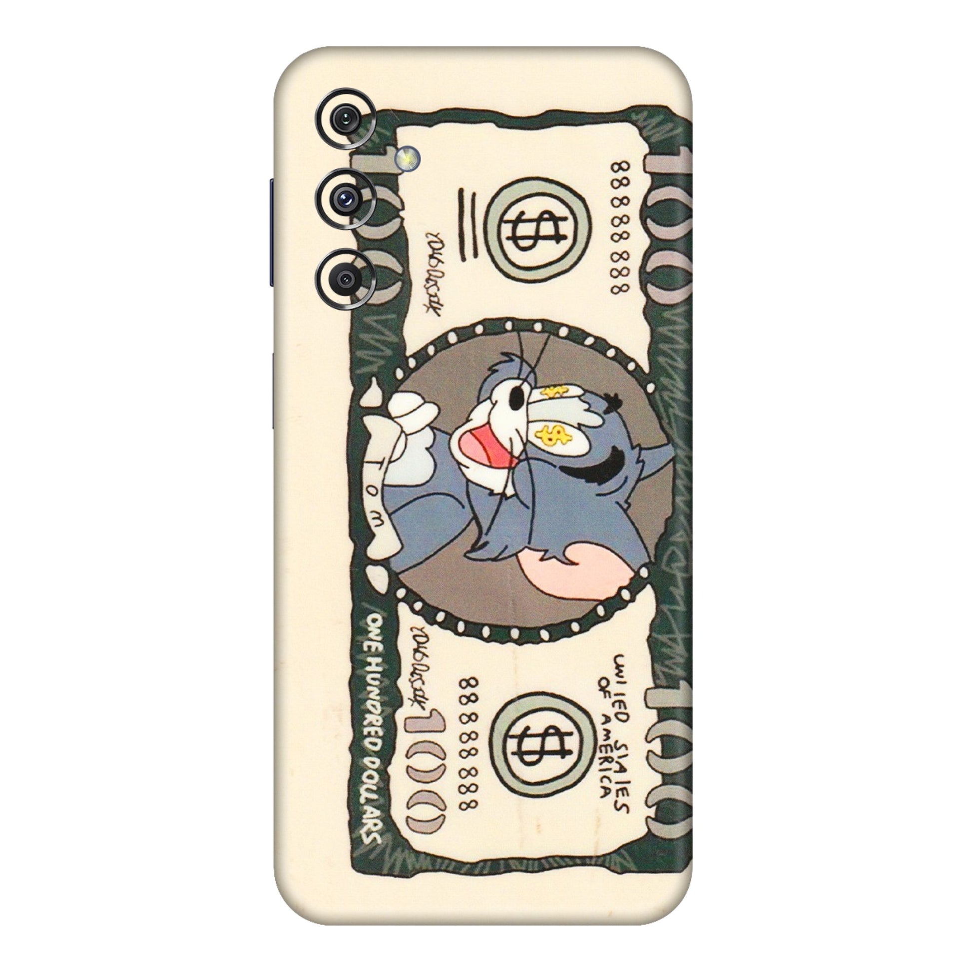 Samsung M/F/Note/Flip and C Phone Skins (All Models) - One Hundred Dollar Tom - Transparent Finish (T-16) Samsung Galaxy M34 (5G)