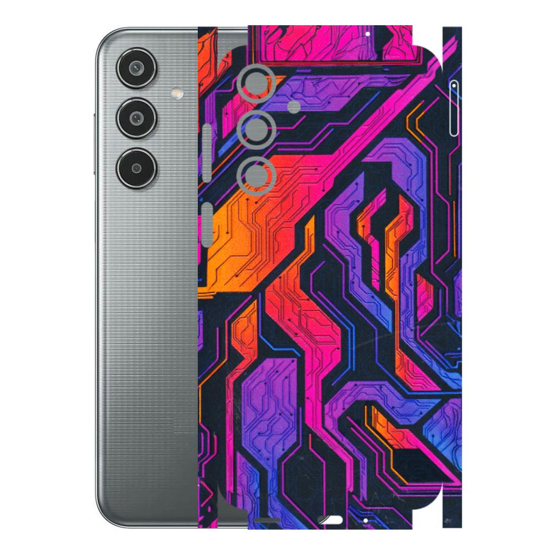 Samsung M/F/Note/Flip and C Phone Skins (All Models) - Tech Circuits Futuristic - 3D Embossed Finish (L-07) Samsung Galaxy M35 (5G)