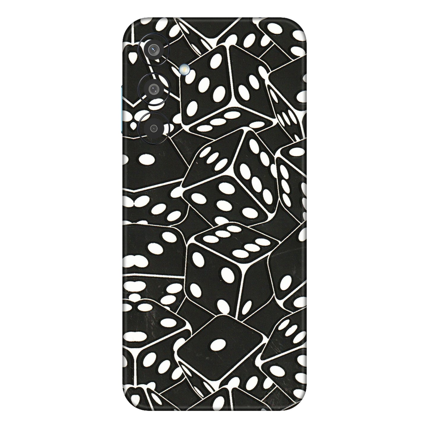 Samsung M/F/Note/Flip and C Phone Skins (All Models) - Big Black Dices - 3D Embossed Finish (L-106) Samsung Galaxy M35 (5G)