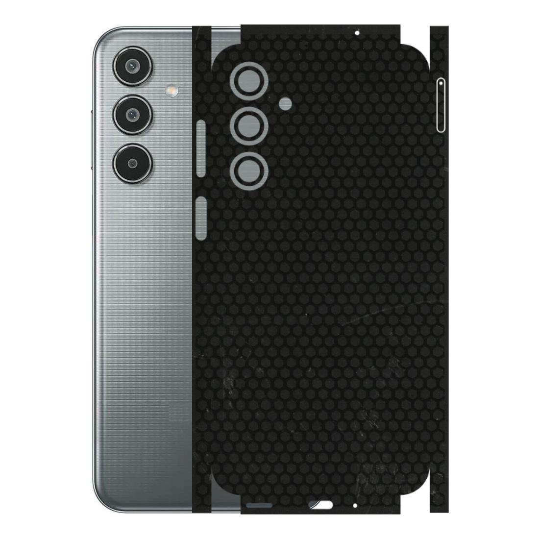 Samsung M/F/Note/Flip and C Phone Skins (All Models) - Black honeycomb - 3D Embossed Finish (L-114) Samsung Galaxy M35 (5G)