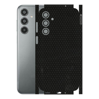 Samsung M/F/Note/Flip and C Phone Skins (All Models) - Black honeycomb - 3D Embossed Finish (L-114) Samsung Galaxy M35 (5G)