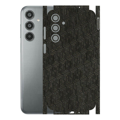 Samsung M/F/Note/Flip and C Phone Skins (All Models) - Black Abstract Pattern - 3D Embossed Finish (L-117) Samsung Galaxy M35 (5G)