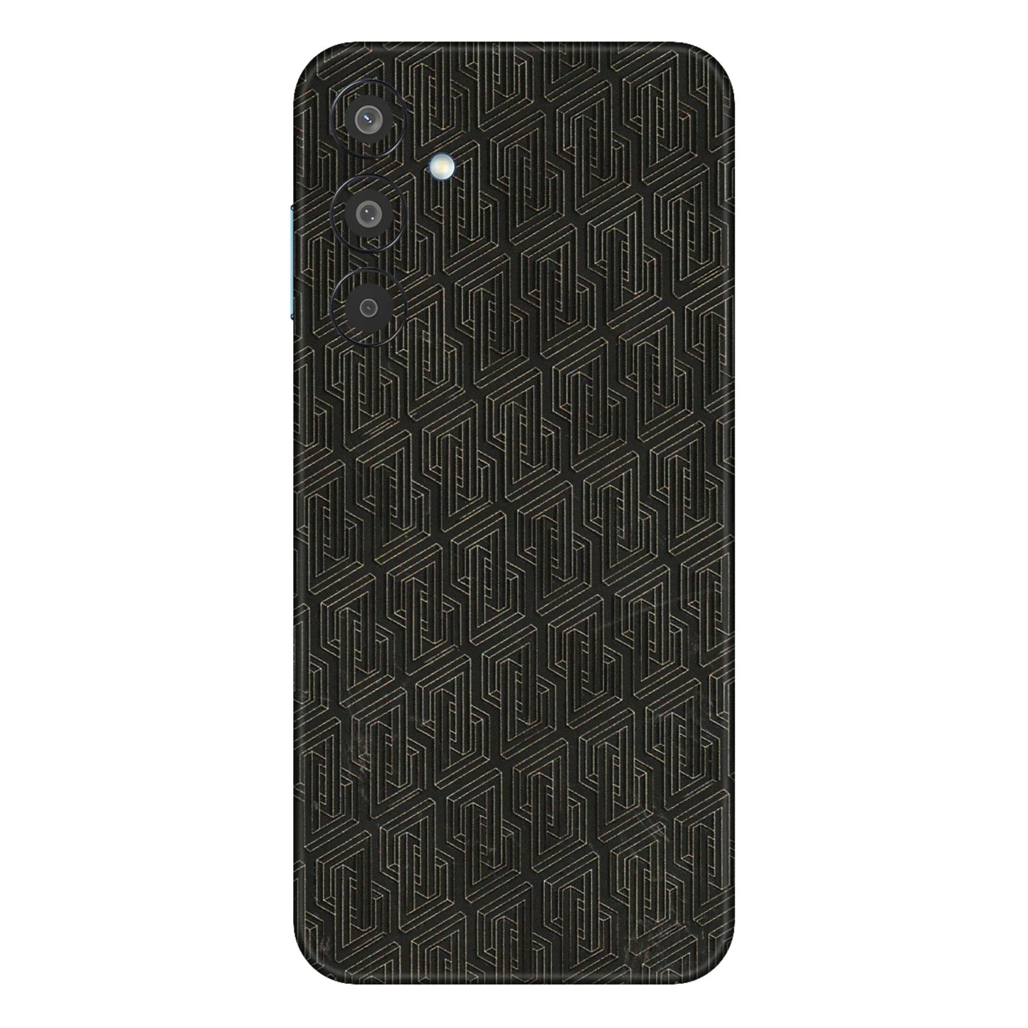 Samsung M/F/Note/Flip and C Phone Skins (All Models) - Black Abstract Pattern - 3D Embossed Finish (L-117) Samsung Galaxy M35 (5G)