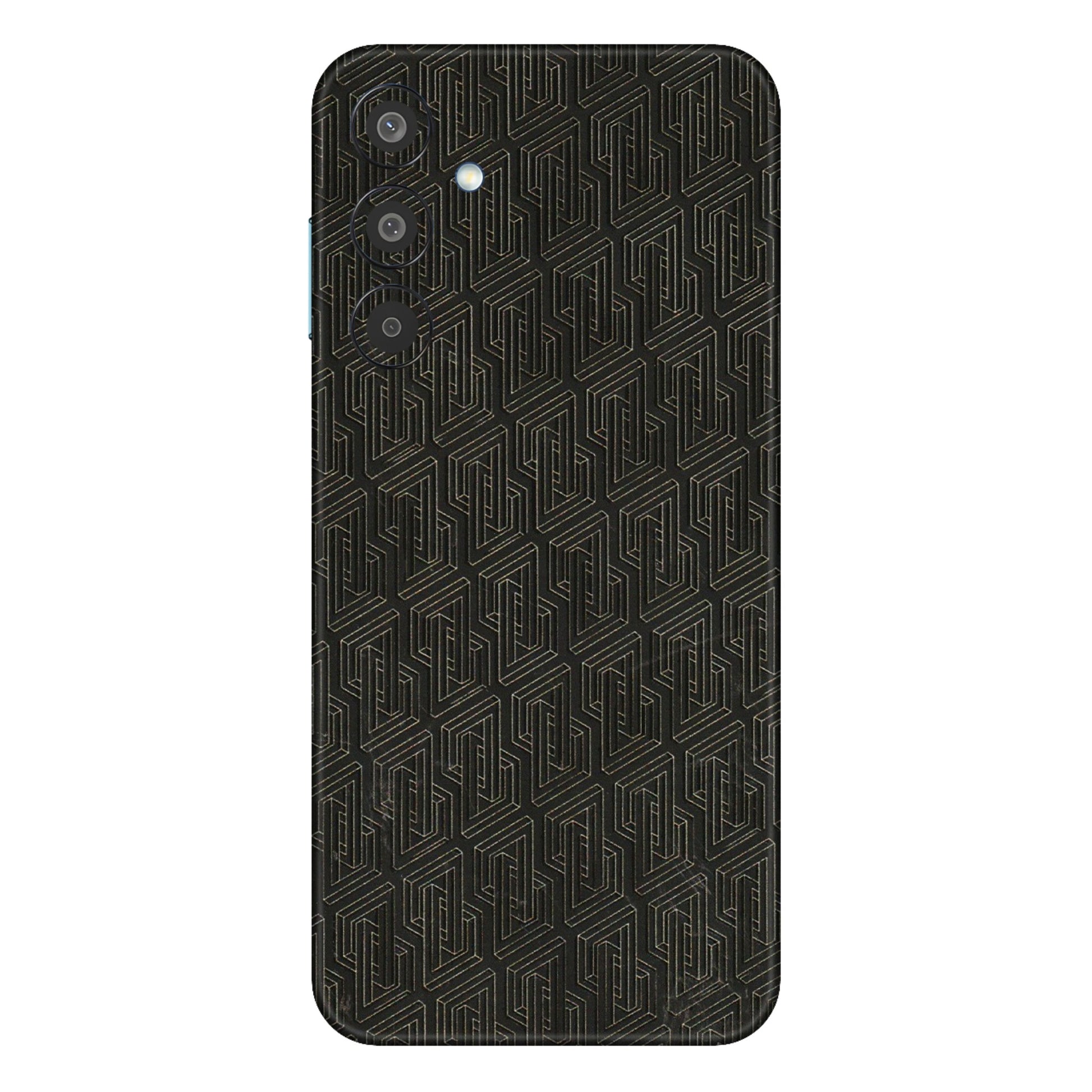 Samsung M/F/Note/Flip and C Phone Skins (All Models) - Black Abstract Pattern - 3D Embossed Finish (L-117) Samsung Galaxy M35 (5G)