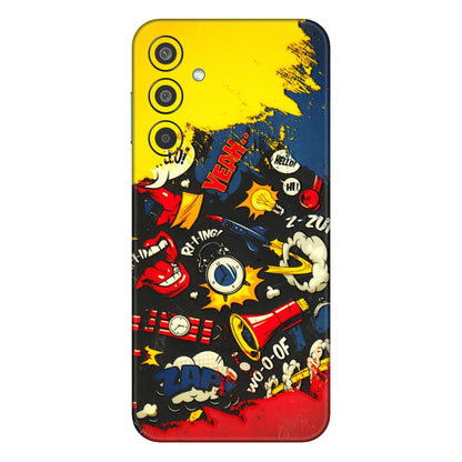 Samsung M/F/Note/Flip and C Phone Skins (All Models) - Pacific Doodle Art - 3D Embossed Finish (L-120) Samsung Galaxy M35 (5G)