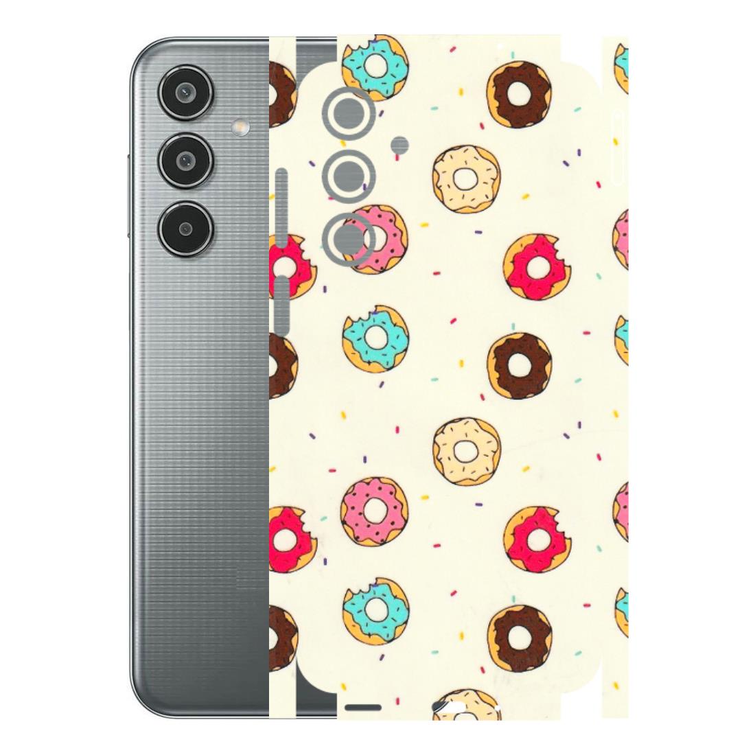 Samsung M/F/Note/Flip and C Phone Skins (All Models) - Mini Donuts Doodle Art - 3D Embossed Finish (L-122) Samsung Galaxy M35 (5G)