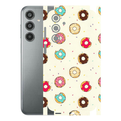 Samsung M/F/Note/Flip and C Phone Skins (All Models) - Mini Donuts Doodle Art - 3D Embossed Finish (L-122) Samsung Galaxy M35 (5G)