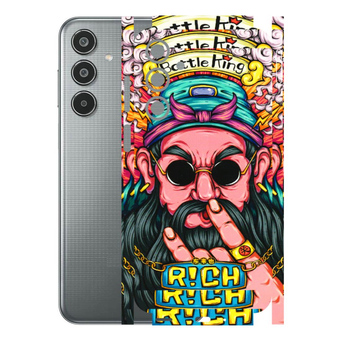 Samsung M/F/Note/Flip and C Phone Skins (All Models) - Battle King Dude Face - 3D Embossed Finish (L-178) Samsung Galaxy M35 (5G)