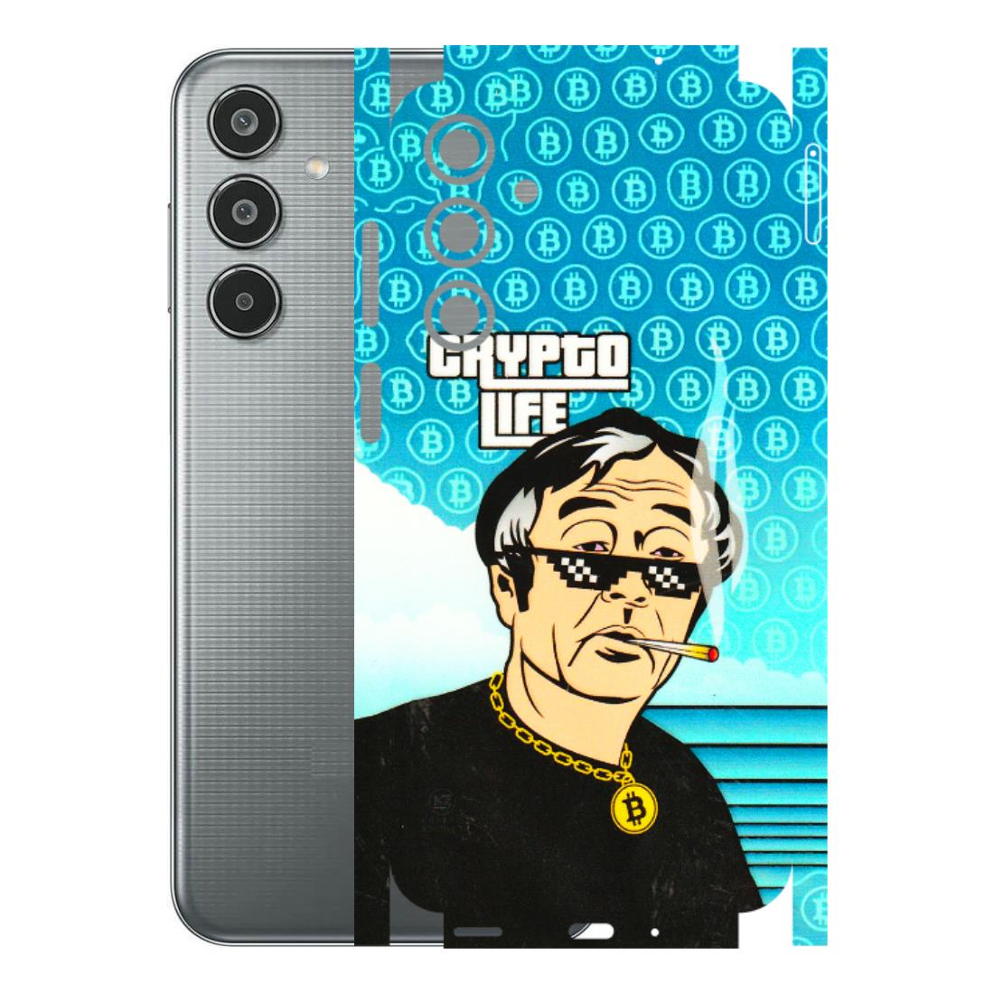 Samsung M/F/Note/Flip and C Phone Skins (All Models) - Crypto Thug Life - 3D Embossed Finish (L-179) Samsung Galaxy M35 (5G)