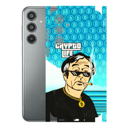 Samsung M/F/Note/Flip and C Phone Skins (All Models) - Crypto Thug Life - 3D Embossed Finish (L-179) Samsung Galaxy M35 (5G)