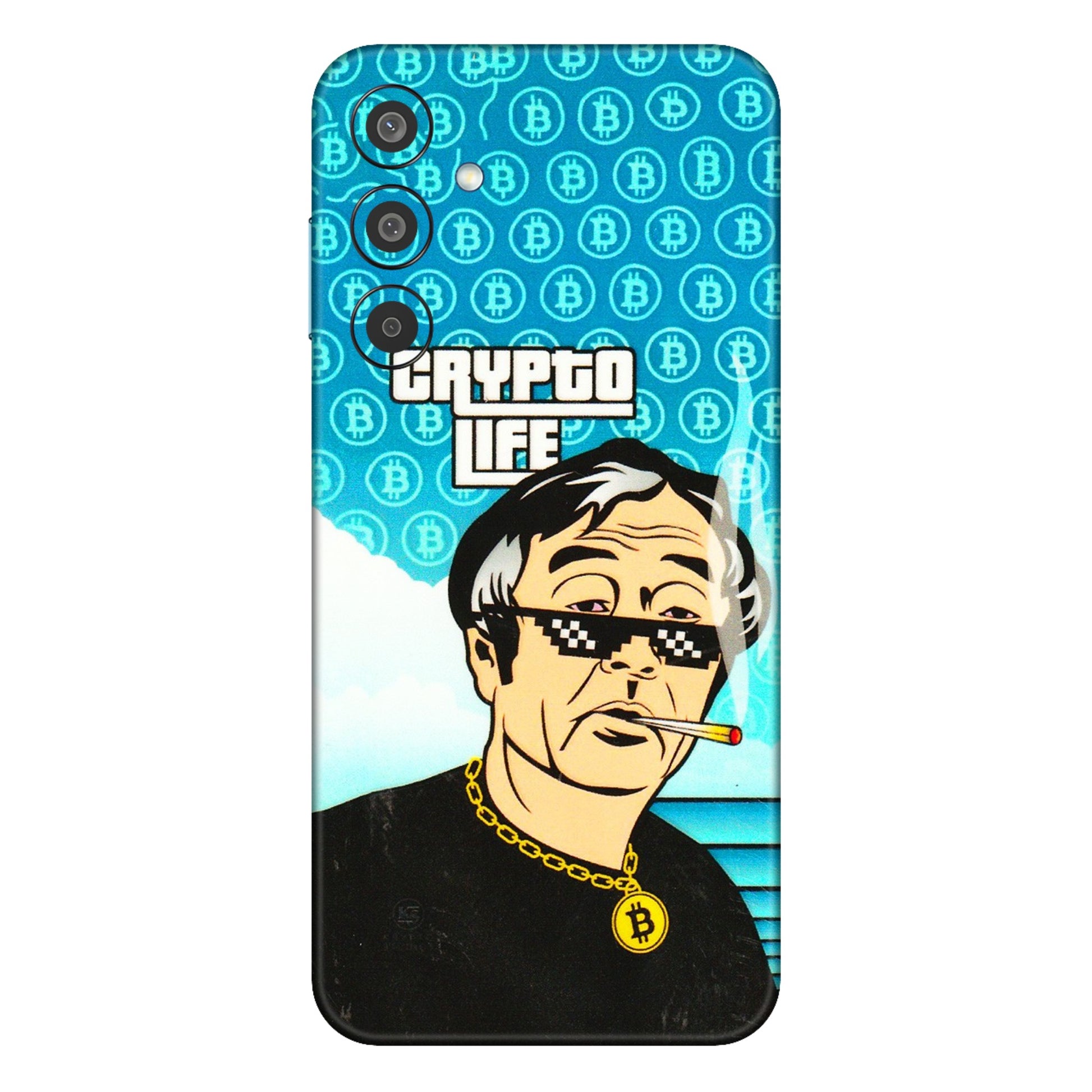 Samsung M/F/Note/Flip and C Phone Skins (All Models) - Crypto Thug Life - 3D Embossed Finish (L-179) Samsung Galaxy M35 (5G)