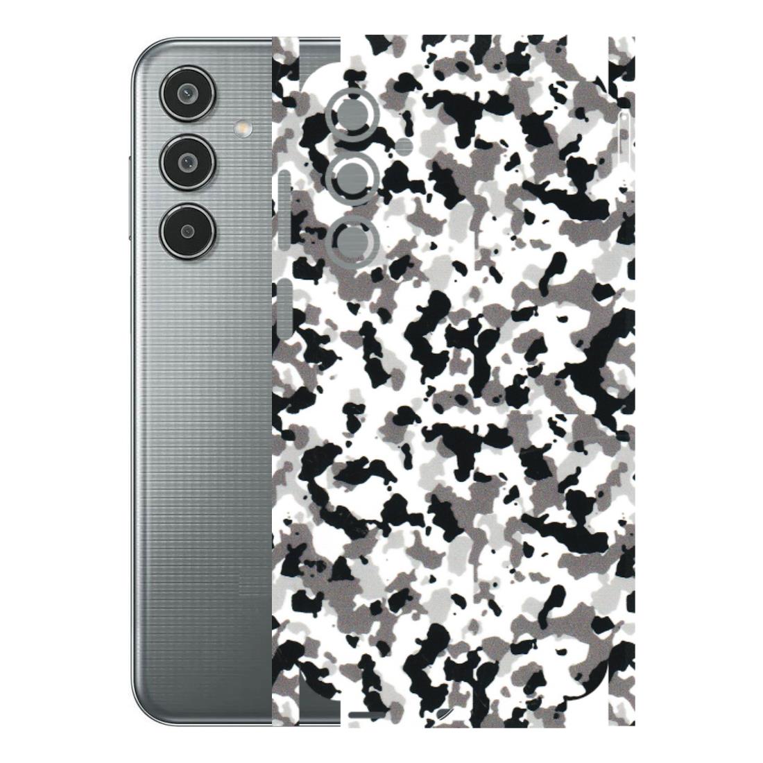 Samsung M/F/Note/Flip and C Phone Skins (All Models) - White Black Camouflage - 3D Embossed Finish (L-18) Samsung Galaxy M35 (5G)