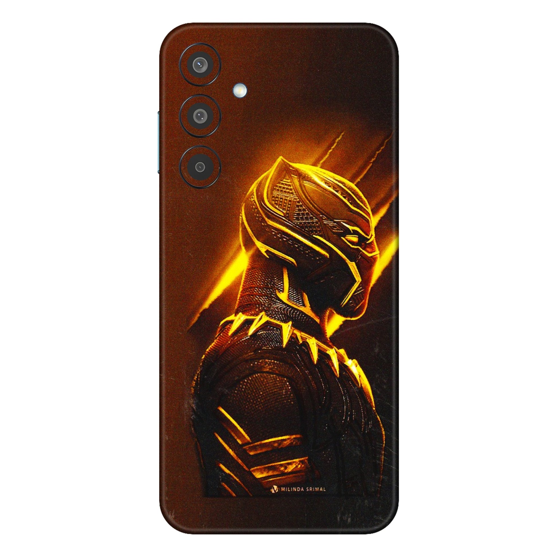 Samsung M/F/Note/Flip and C Phone Skins (All Models) - Gold Black Panther - 3D Embossed Finish (L-181) Samsung Galaxy M35 (5G)