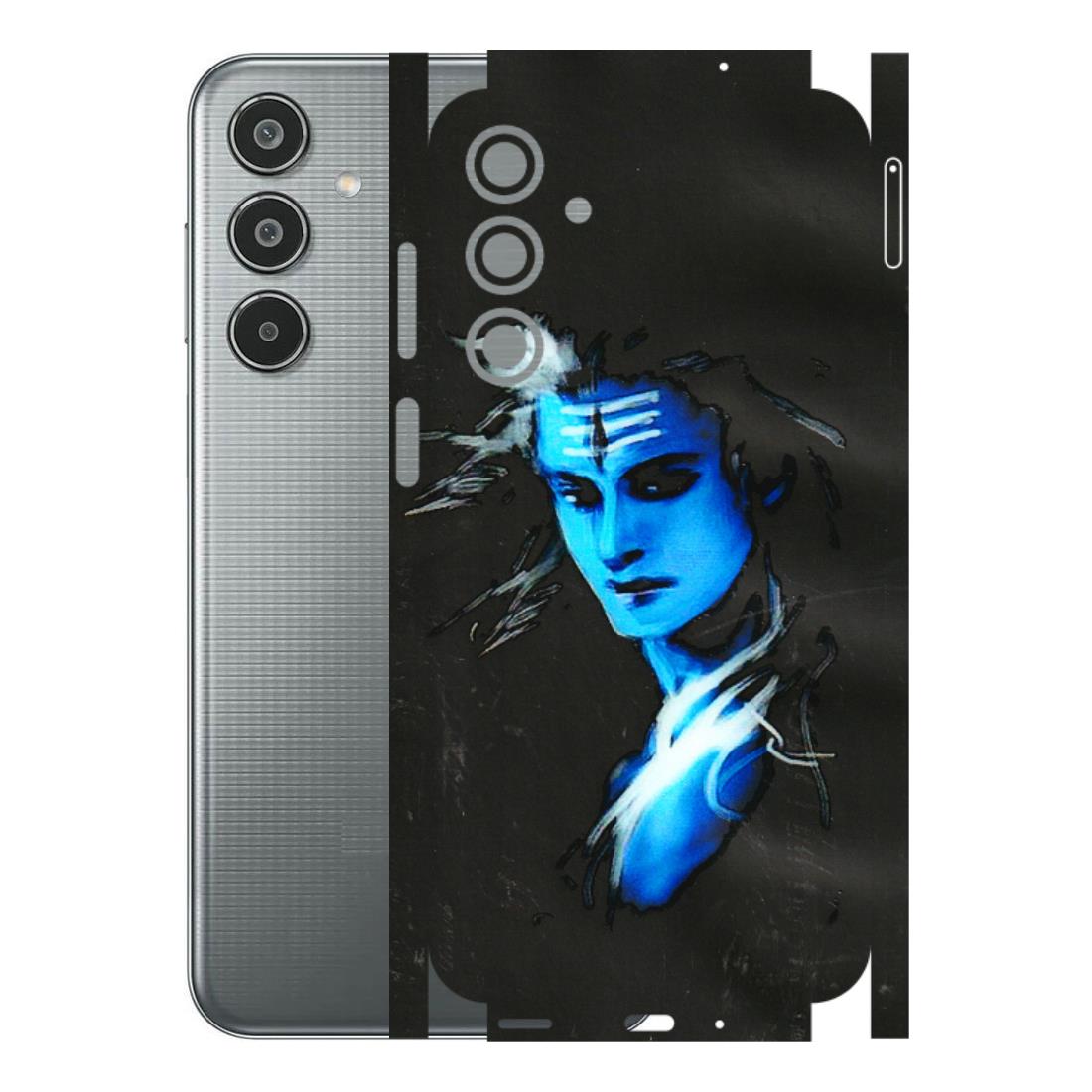 Samsung M/F/Note/Flip and C Phone Skins (All Models) - Har Har Mahadev Blue/Black - 3D Embossed Finish (L-185) Samsung Galaxy M35 (5G)