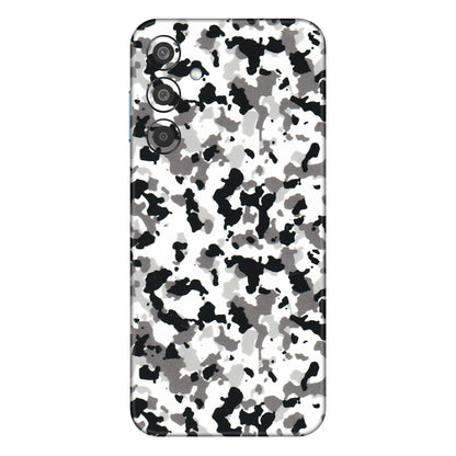 Samsung M/F/Note/Flip and C Phone Skins (All Models) - White Black Camouflage - 3D Embossed Finish (L-18) Samsung Galaxy M35 (5G)