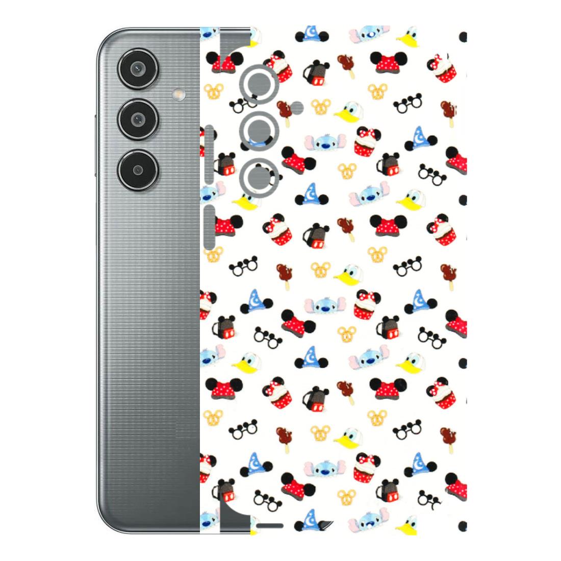 Samsung M/F/Note/Flip and C Phone Skins (All Models) - Minnie Mouse & Donald Doodles s - 3D Embossed Finish (L-194) Samsung Galaxy M35 (5G)