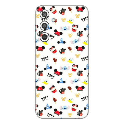 Samsung M/F/Note/Flip and C Phone Skins (All Models) - Minnie Mouse & Donald Doodles s - 3D Embossed Finish (L-194) Samsung Galaxy M35 (5G)
