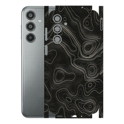 Samsung M/F/Note/Flip and C Phone Skins (All Models) - Black Swirl - 3D Embossed Finish (L-196) Samsung Galaxy M35 (5G)