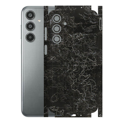 Samsung M/F/Note/Flip and C Phone Skins (All Models) - Black map Texture - 3D Embossed Finish (L-201) Samsung Galaxy M35 (5G)