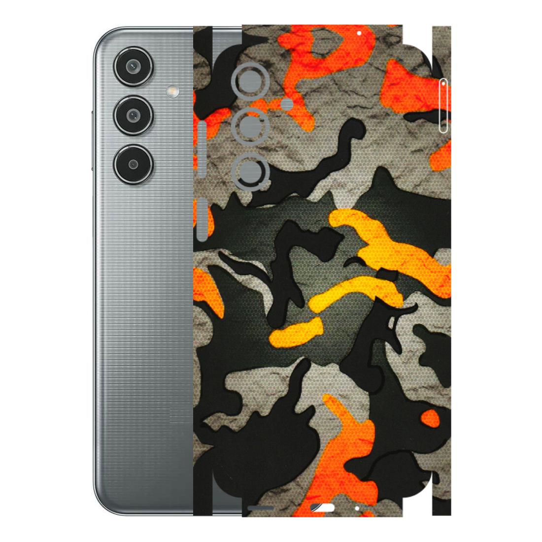 Samsung M/F/Note/Flip and C Phone Skins (All Models) - Orange Camouflage - 3D Embossed Finish (L-204) Samsung Galaxy M35 (5G)
