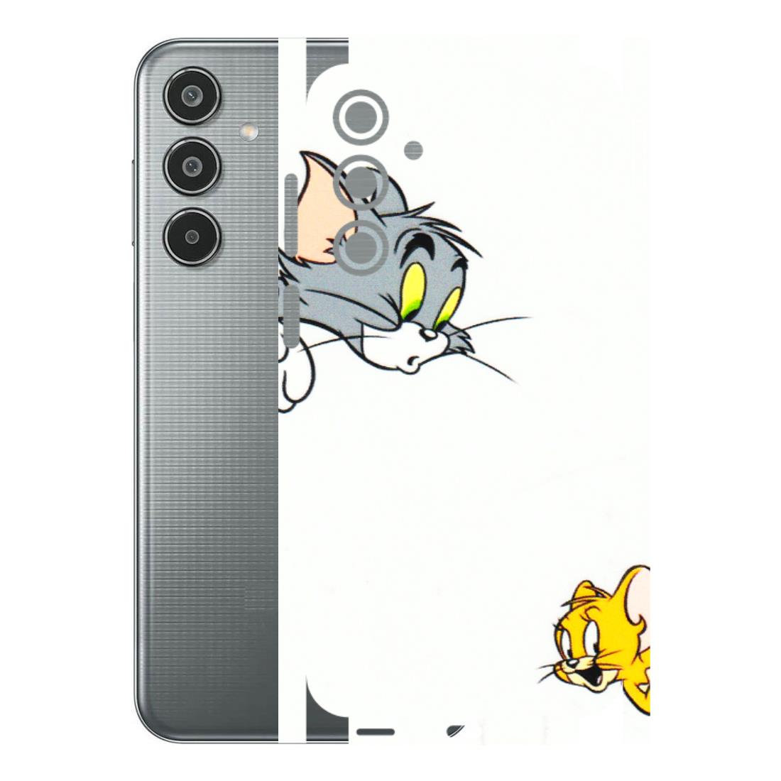 Samsung M/F/Note/Flip and C Phone Skins (All Models) - Cute Tom And Jerry - 3D Embossed Finish (L-220) Samsung Galaxy M35 (5G)