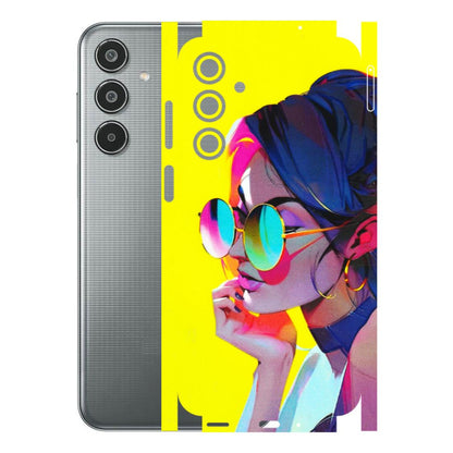 Samsung M/F/Note/Flip and C Phone Skins (All Models) - Bold Stylish Girl - 3D Embossed Finish (L-222) Samsung Galaxy M35 (5G)